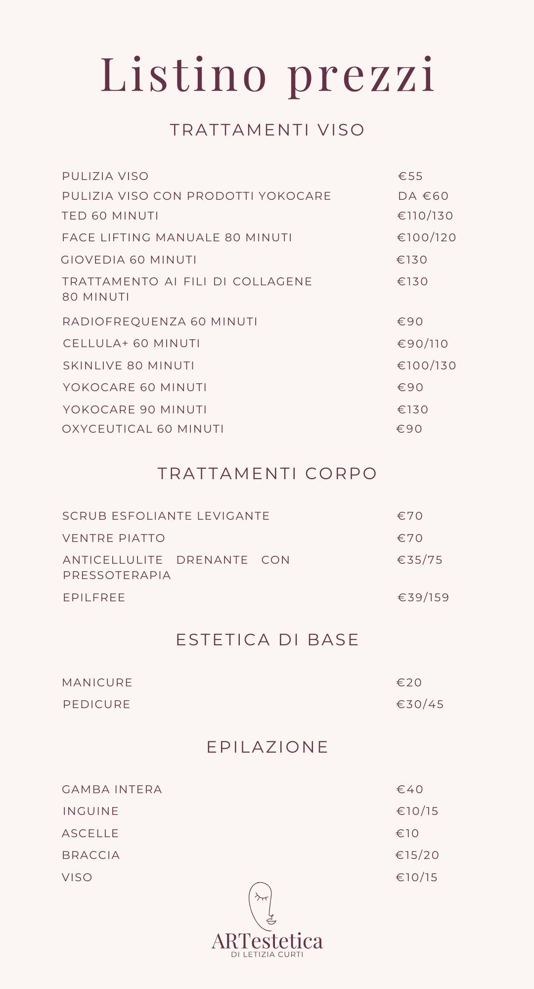 listino prezzi